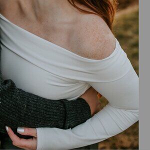 Aritzia Contour Deco Bodysuit in White